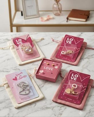 Set San Valentino: Portachiavi e Orecchini 