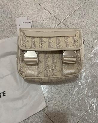 Tracolla lacoste monogram bianca