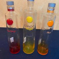 SET VODKA CIROC 3 COLORI BOTTIGLIE VUOTE 