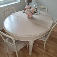 Tavolo ovale shabby chic