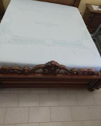 Coperta matrimoniale 100% lino ricamata a mano