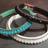 Lotto Bracciali Pelle, Cristalli e Strass NUOVI