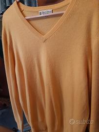 Maglione CASHMERE 100% tg.M/L Made in Italy giallo
