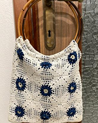 Vintage borsa a uncinetto per ragazzine