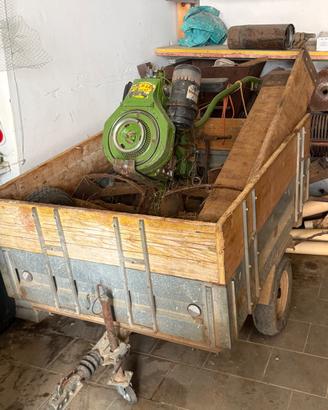 Motozappa con carrello