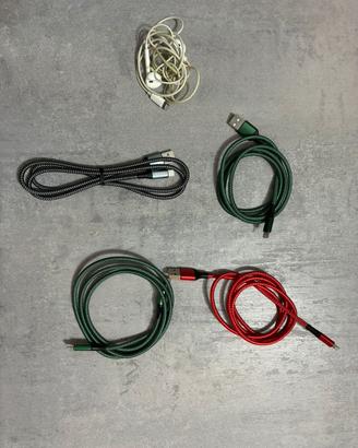 Set 4 cavi Lightning (1 Nuovo) + auricolare Apple