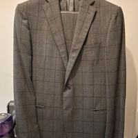 Abito Lubiam Grigio a quadri bordò TG50