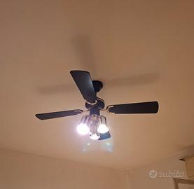 LAMPADARIO A TRE PUNTI LUCE  CON VENTOLA .