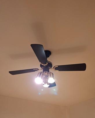 LAMPADARIO A TRE PUNTI LUCE  CON VENTOLA .