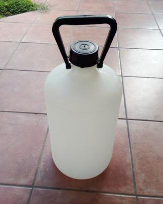 bottiglione 10 lt in plastica con tappo e maniglia