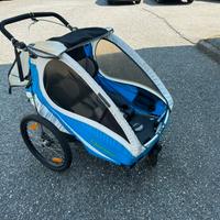 passeggino 2 posti con traino bici