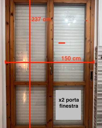 Infissi in legno usati (7 pezzi) – prezzo blocco