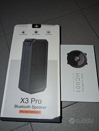 Mini camera e cassa bluethoot