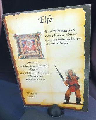 Heroquest MB – Carta Eroe Elfo Originale