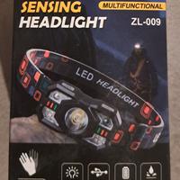 lampada frontale sensore movimento fino 1200 lumen