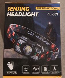 lampada frontale sensore movimento fino 1200 lumen