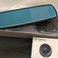 Dashcam per specchietto retrovisore + mini cam