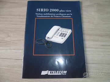 Manuale Telefono Telecom Sirio 2000 plus view