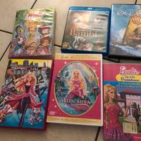 8 dvd (4 Barbie, Frozen, Oceania, Winx, Bambi)