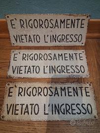 Cartello vietato l'ingresso 