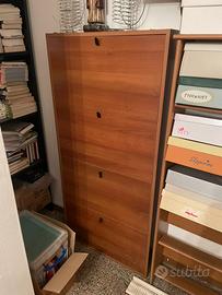 Coppia di scarpiere color ciliegio