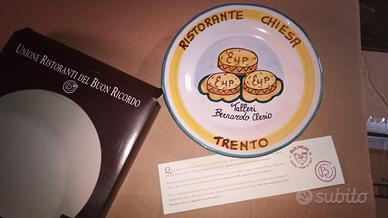 Piatto artistico del buon ricordo - nuovo - tratt