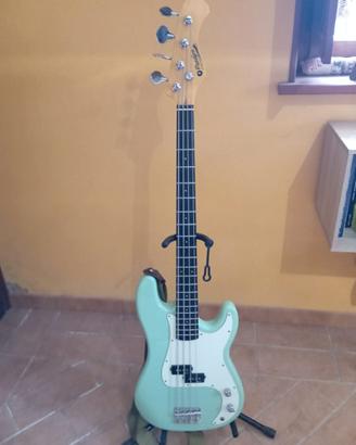 Basso elettrico Prodipe surf green 4 corde