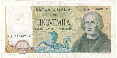 5000 Lire Colombo II tipo 10/11/1977 RARA