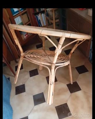 Tavolo da giardino. Rattan/ Giunco.