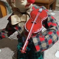 clown che suona il violino vintage toys