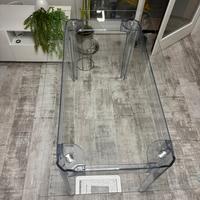 Tavolo rettangolare Vetro e Plexiglass