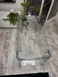 Tavolo rettangolare Vetro e Plexiglass