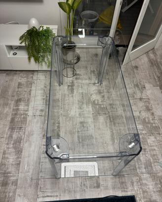 Tavolo rettangolare Vetro e Plexiglass