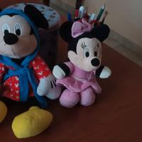peluche topolino in accappatoio e minnie