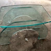 Tavolino in cristallo artigianale