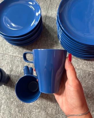 Servizio piatti IKEA FARGKLAR blu 40 pezzi