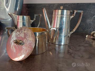 vintage servizio da Te' e caffe' Silverio plated