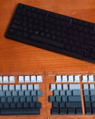 Keycaps meccanici – bianco/grigio/nero –
