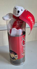 Gadget vintage Coca-Cola lattina+peluche