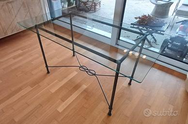 Tavolo da pranzo in vetro cristallo