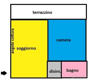 Bilocale arredato Cisanello