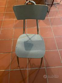 Sedia vintage metallo legno