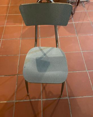 Sedia vintage metallo legno