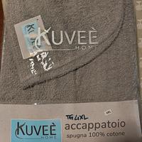 Accappatoio Nuovo 4xl Grigio Cotone Maxi Taglia