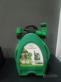 avvolgitubo portatile con accessori per irriga