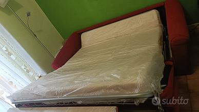 Divano letto matrimoniale con rete elettrosaldata