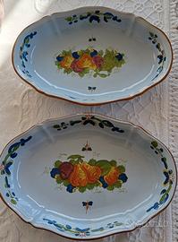 Coppia piatti ovale ImolArte ceramica