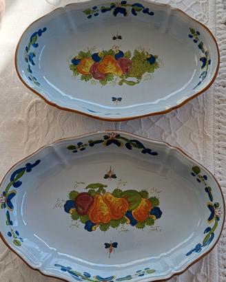 Coppia piatti ovale ImolArte ceramica