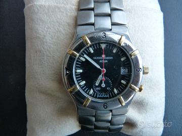 Ulysse Nardin Acqua, quarz crono acc/oro originale
