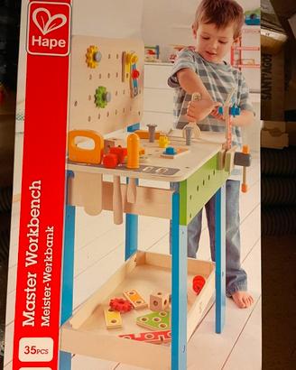 Hape banco da lavoro il legno con attrezzi 